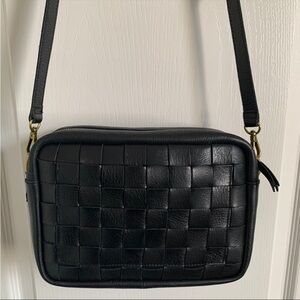 Madewell Large Transport Camera Bag Leather Woven Edition